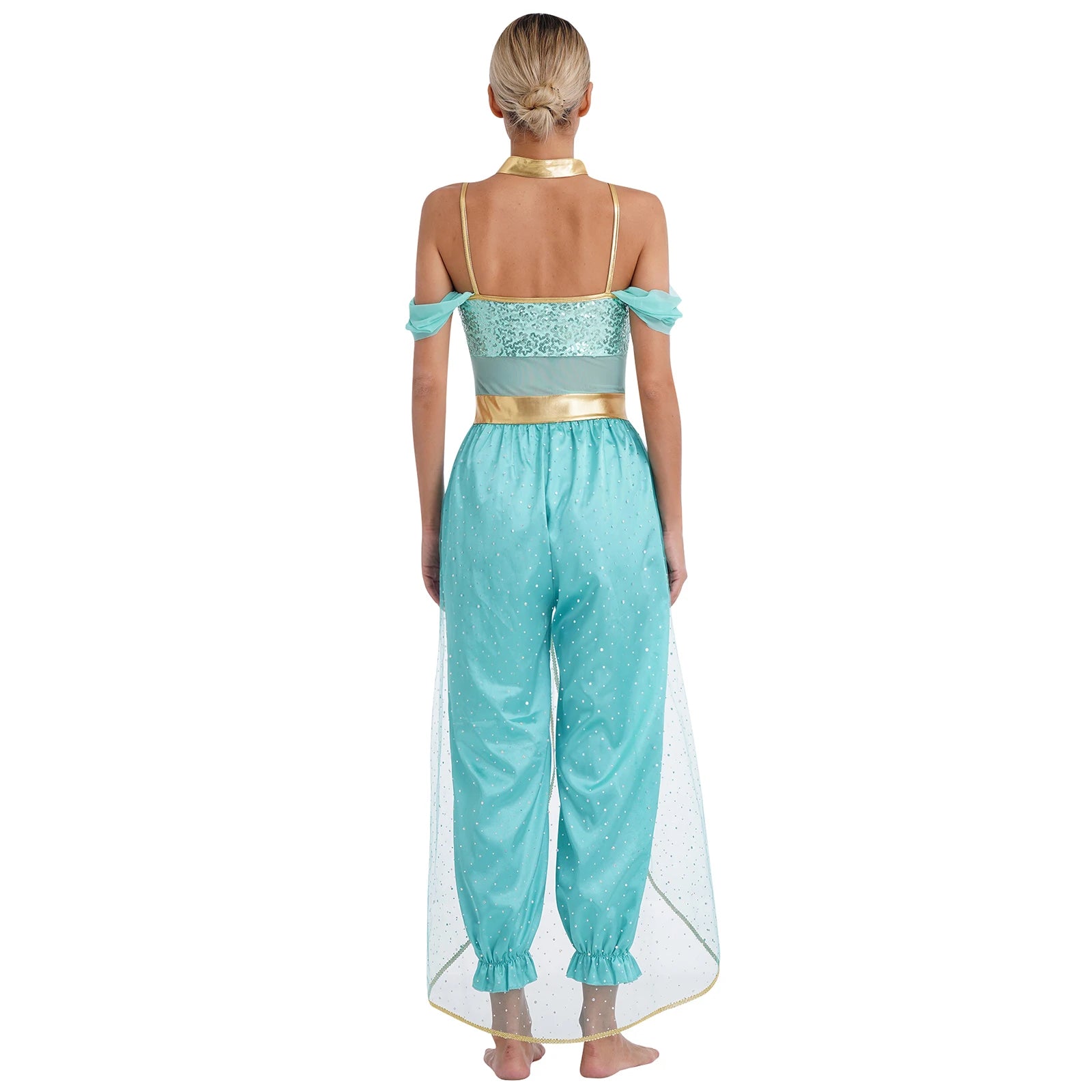 Festival Arabian Princess Costumes Indian Dance Embroider Bollywood Jasmines Costume Party Halloween Cosplay Jasmines Outfit