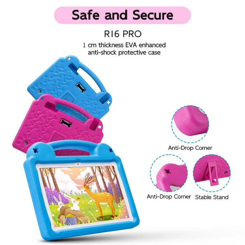 Paitanry 10.1 Inch Kids Tablet 5000Mah Octa-Core 8GB（4+4 Expand）RAM 64GB ROM A523 2.0GHZ Learning Education Children's Tablets
