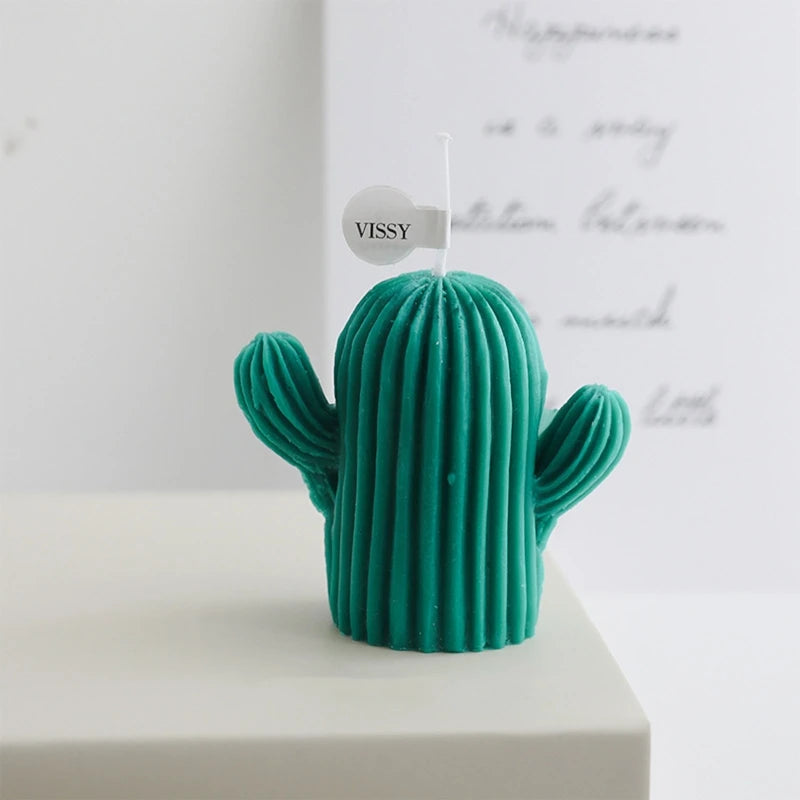 Small Cactus Scented Wax Candles Ornament for Home Bedroom Office Wedding Party Decoration for Cre