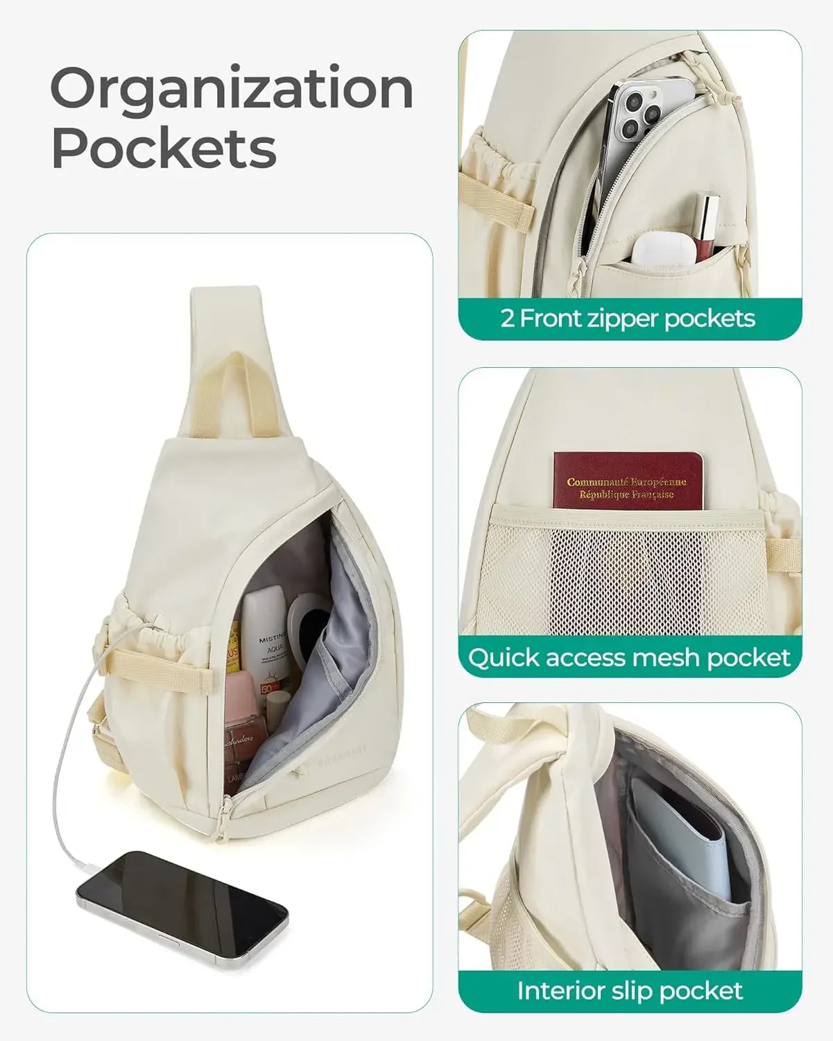 BAGSMART Chest Bag for Men Shoulder Bag Cool Style Casual Lightweight Mini Male Crossbody Bag Perfect for Travel and Daily Use