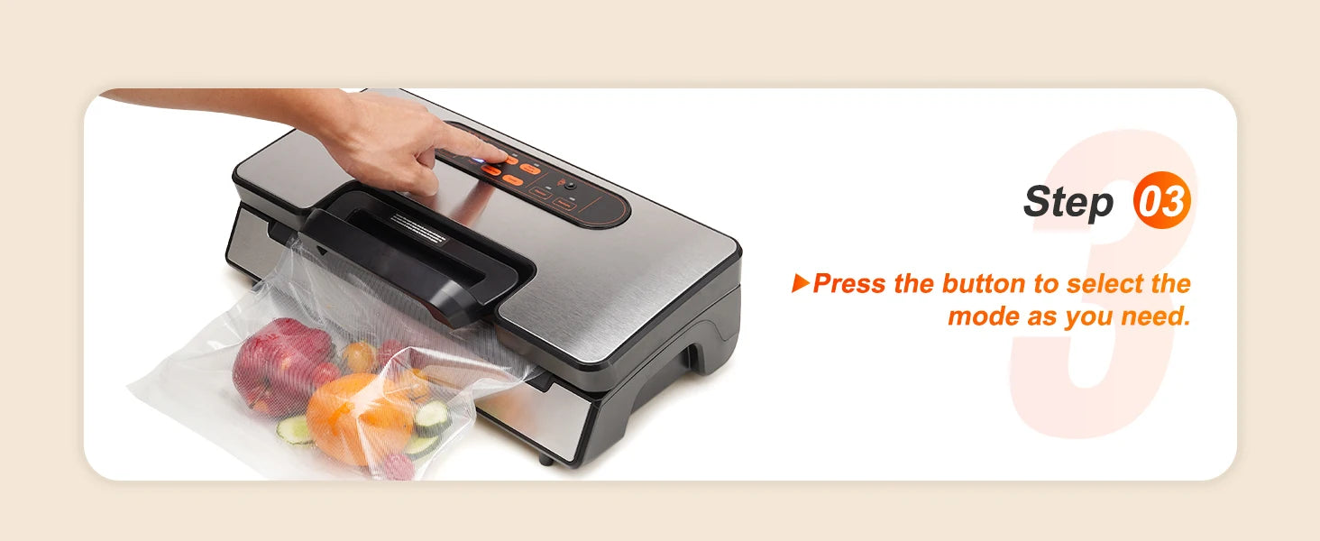 SucceBuy 90Kpa 130W Vacuum Sealer Food Packaging Machine with Free 10pcs Vacuum bags for Household Kitchen Vacuum Food Sealing