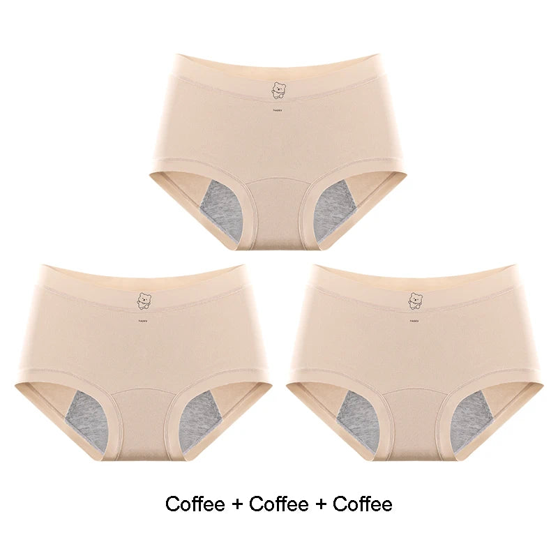 Women's Menstrual Panties Woman Reusable Menstrual Pads Period Underwear Women's Cotton Briefs Menstruation Sexy Super Absorbent