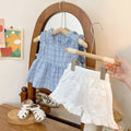 Children's Clothing Sets Plaid Sleeveless Top + Shorts Kids Clothes Girls Clothes Set 2 To 7 Years Kids Boutique Clothes