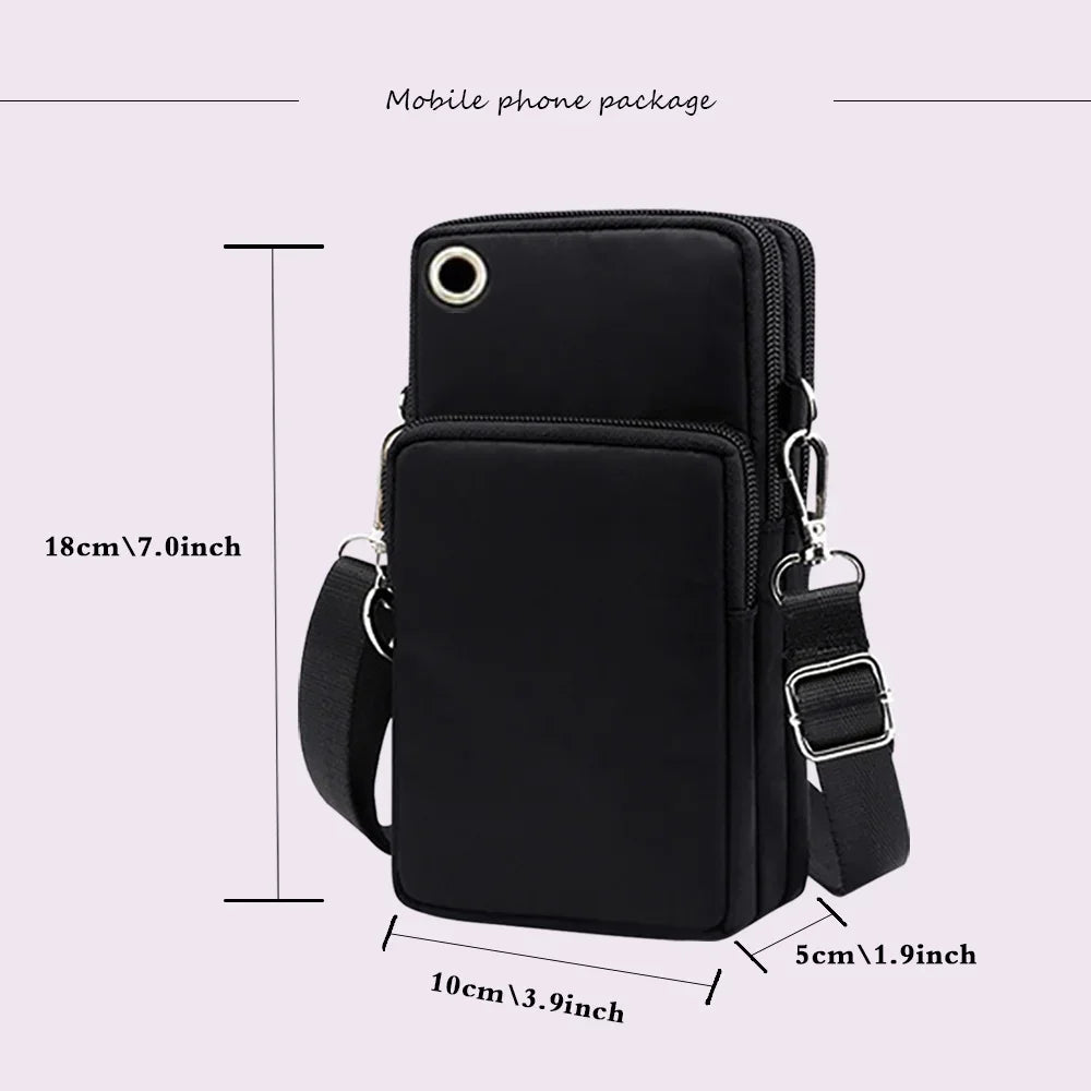 Universal Mobile Phone Bag Iphone 13 Huawei Shoulder Cross-body Package Women Sport Pouch Unisex Arm Wrist Bags Butterfly Print