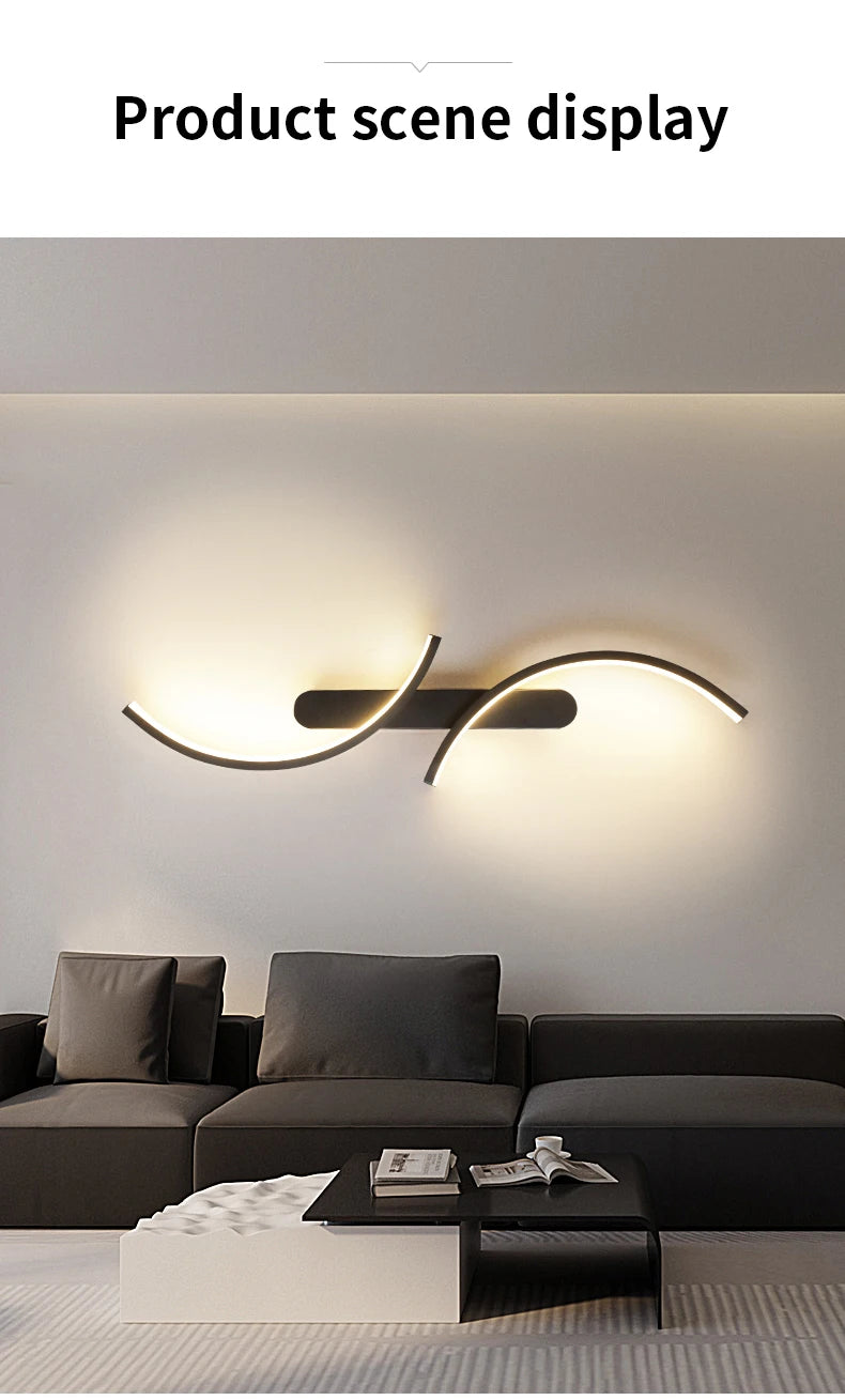 Minimalist Wall Lamp LED C Shape Wall Sconce Modern Simple for Home Decor Perfect Lighting Living Room Bedroom Hallway Office