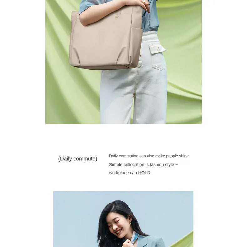 GOLF Women's Shoulder Bag Urban Commuter Large Capacity Computer Tote Bag Lightweight Travel Simple Design for College Students