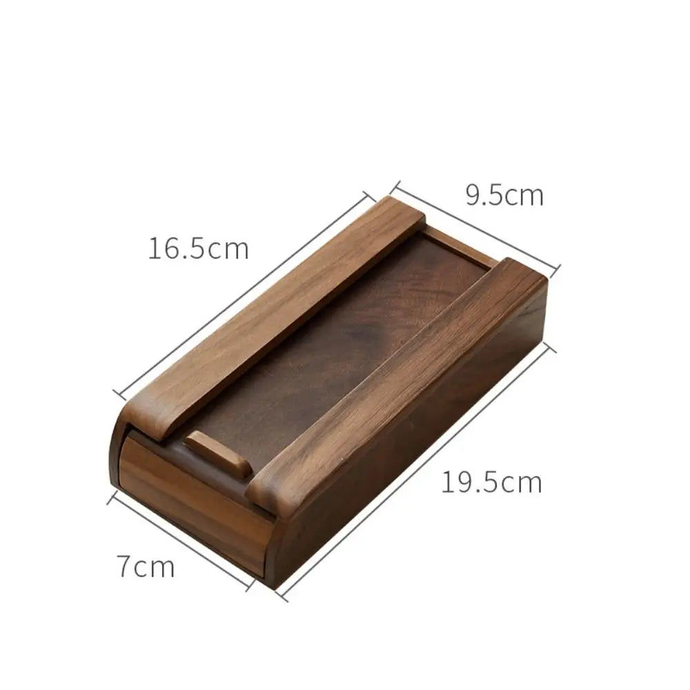 Invisible Storage Box Decoration Bamboo/Walnut Adhesive Hidden Drawer Home Storage Stationery Container Wooden Storage Drawer