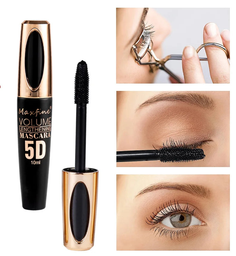 5D Mascara Makeup Waterproof Sweatproof Non-smudgy Non-smudge Natural Lengthening Lasting Cosmetics Makeup Cosmetic