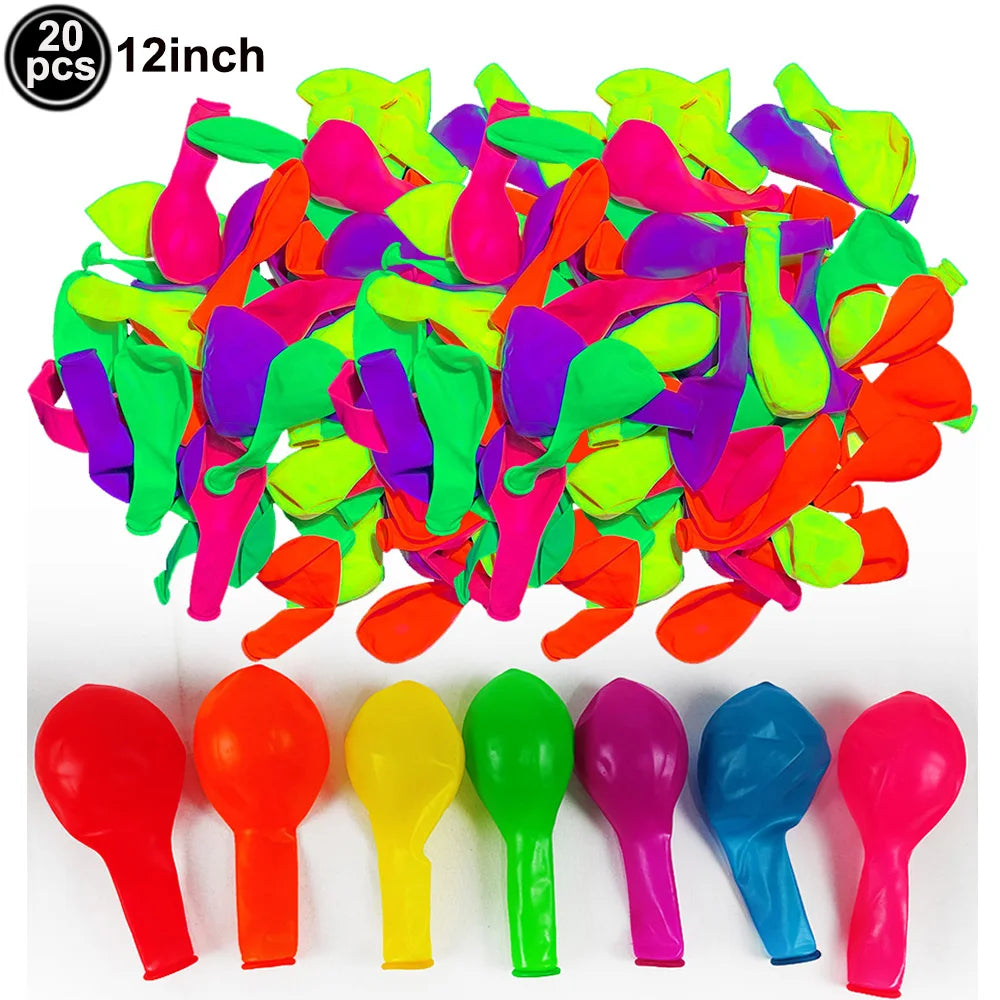 Glow Neon Party Plates Cups Napkins Tablecloth Tableware Neon Birthday Colorful Graffiti Party Decors for Glow Party Neon Party