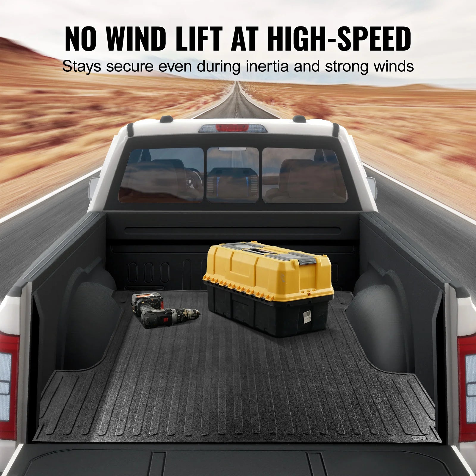 SucceBuy Truck Bed Mat Fits for 2015-2023 Ford F150 5.5 ft Short Bed 66.5"x64" Rubber Truck Bed Liner for All-Weather Protection