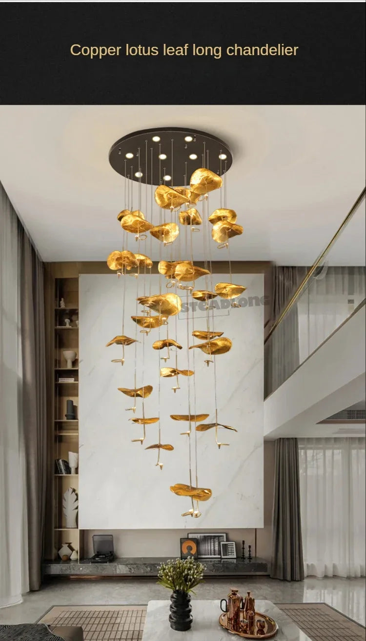 Nordic Modern LED Ceiling Chandelier for Living Dining Room Staircase Pendant Lamp Home Decor Lighting Suspension Design Fixture