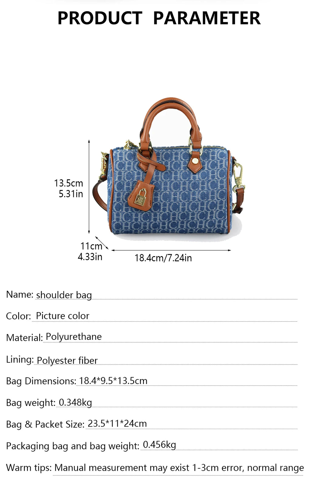 CH Brand High Quality Fashion Pillow Bag Vintage Texture Commuter Versatile Handbag  Shoulder Bag 2026 New Model