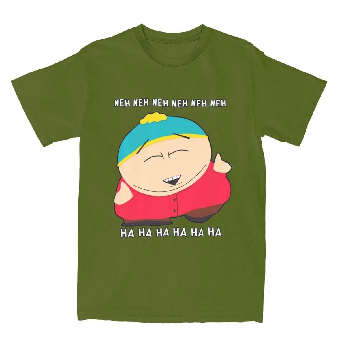 Oversized T Shirt Southparks Eric Cartman Neh Neh Ha Ha 100% Cotton T-Shirts Trending Tshirt for Man Summer Y2K Fun Clothes