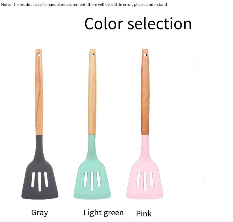 Silicone Turners Gadgets Spatula Egg Fish Frying Pan Scoop Fried Shovel Slotted Turners Kitchen Tools Cooking Utensils Kitchen a