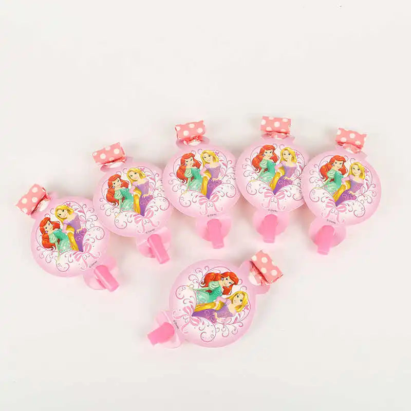 Princess Snow Queen Theme Disposable Tableware Decorations Kid Girl Birthday Party Supplies Princess Cup Plate Tablecloth Set