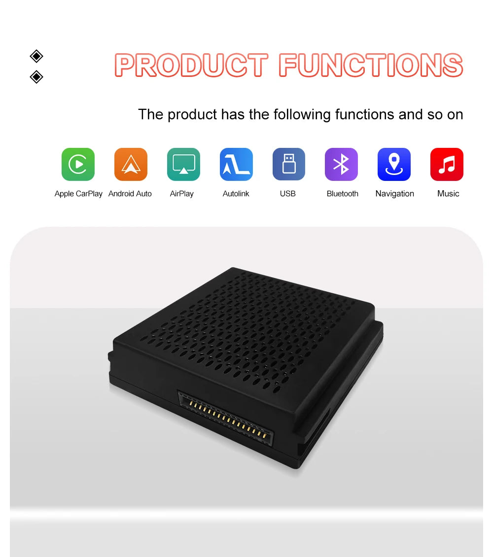 Wireless Carplay Becker Module For Mercedes Benz Class C W204 C204 S204 NTG 4.5 Support Android Auto Mirroring GPS Navigation