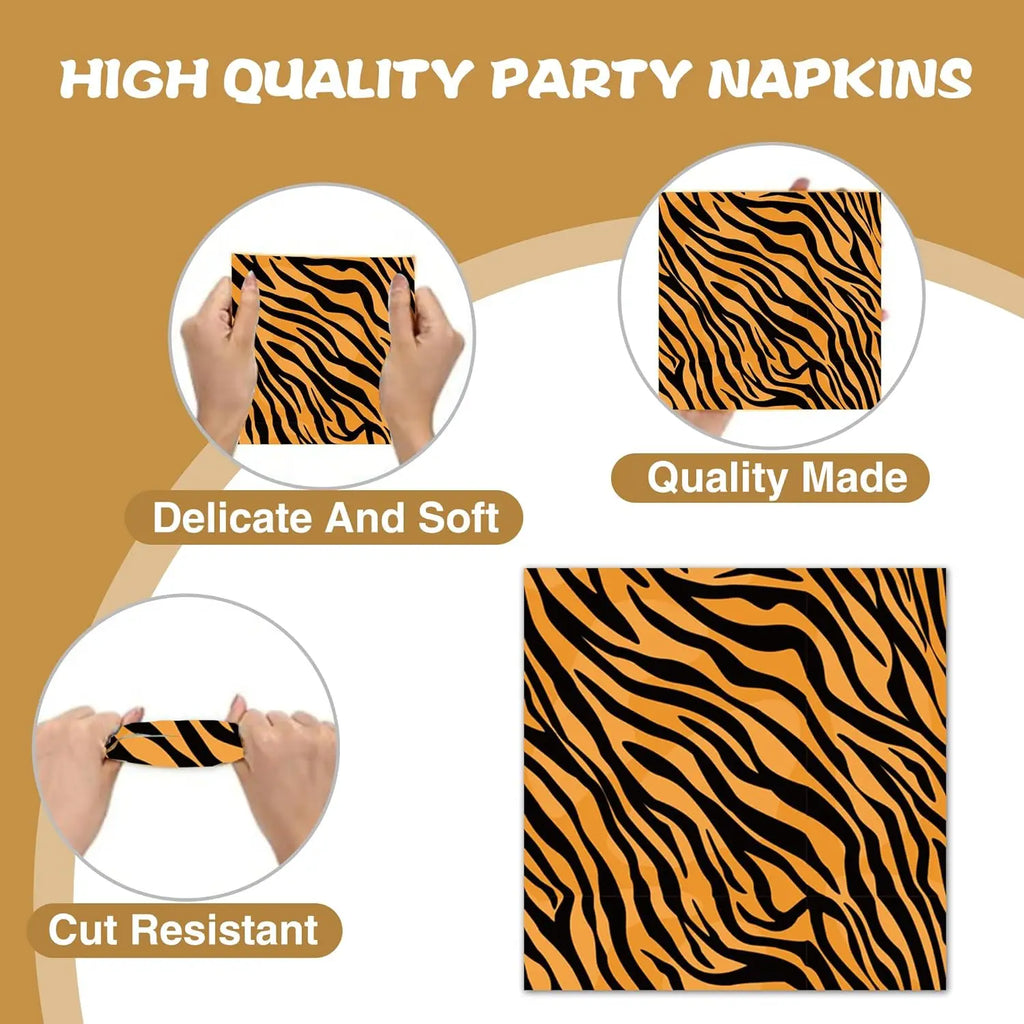 Woodland Animal Print Tablecloth Disposable Plates Napkins Cups Kids Jungle Safari Birthday Party Table Decoration & Accessories