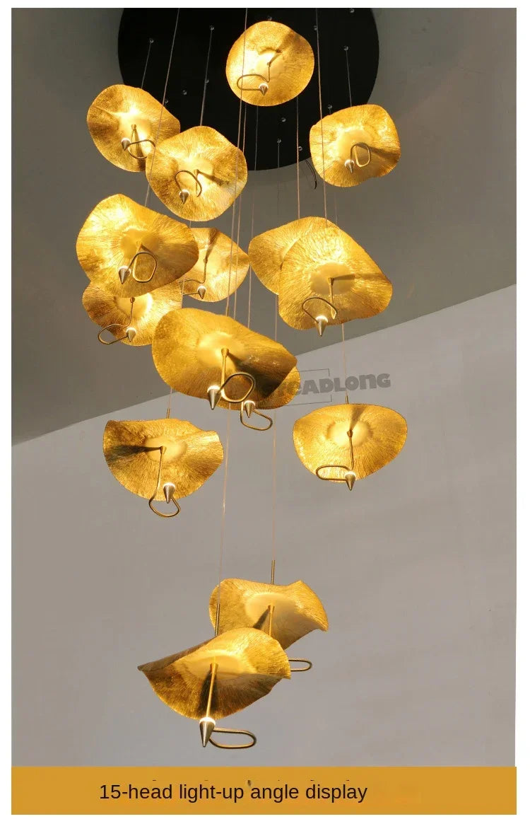 Nordic Modern LED Ceiling Chandelier for Living Dining Room Staircase Pendant Lamp Home Decor Lighting Suspension Design Fixture