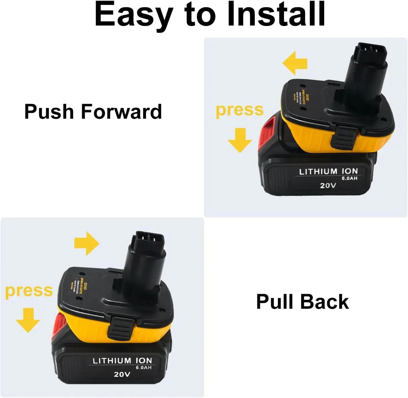 DCA1820 20V Battery Adapter for Dewalt 18V Tools Convert for Dewalt 20V Lithium Battery DC9096 DE9098 DE9096