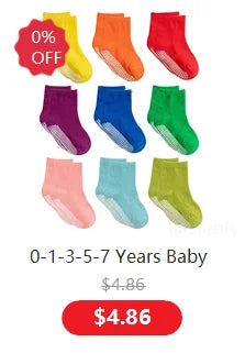 Boys 6 Pack Non Slip Baby Socks for 0-24M Newborn Bebe Girls Grips Anti Skid Ankle First Walker Infant Kids Cotton Sock 2021