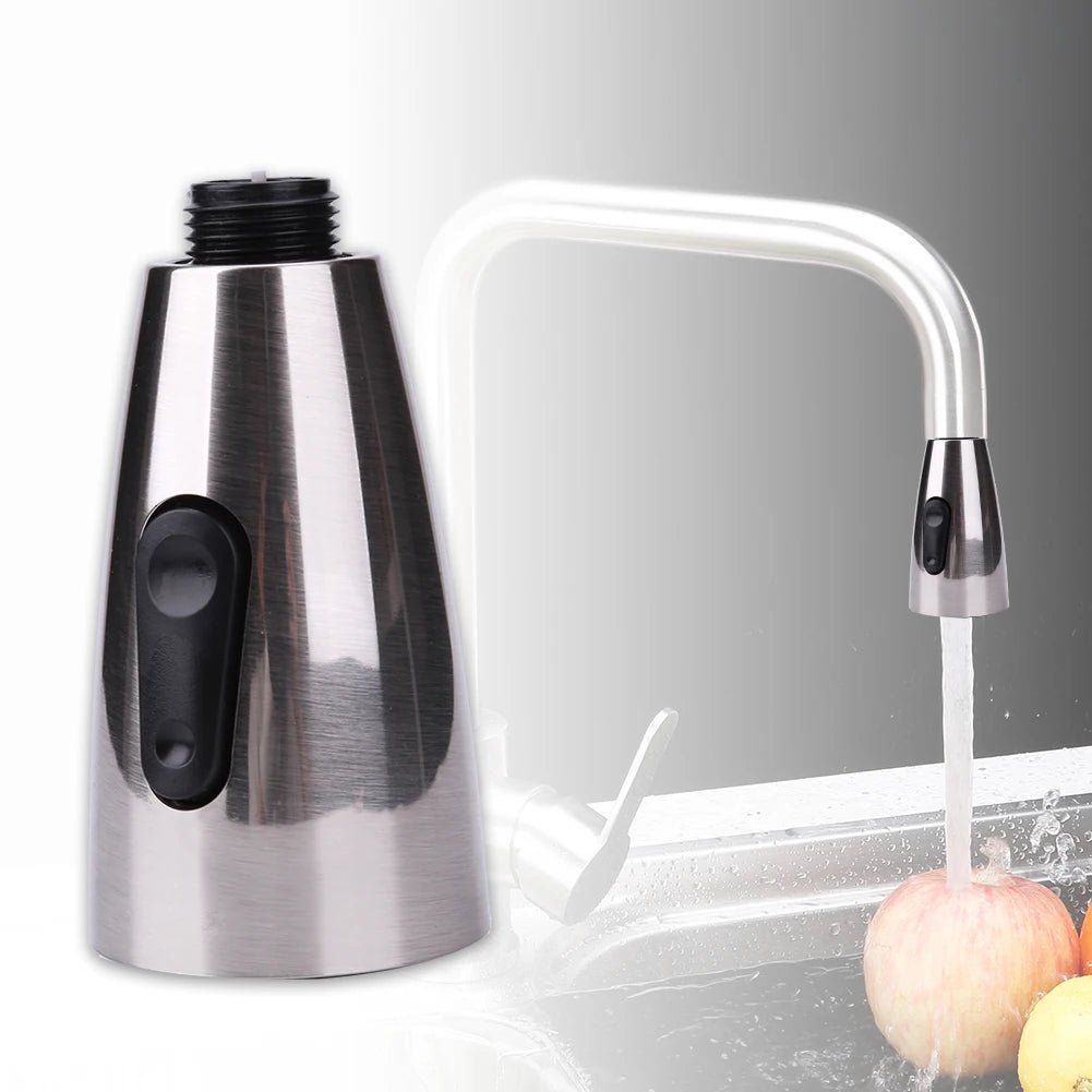 Stainless Steel 360 Degree Rotating Kitchen Bathroom Faucet Head 2Modes Adjustable Sink Basin Filter Tap Pull-Out Nozzle Sprayer