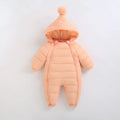 New newborn baby clothes jumpsuit baby solid color crawling clothes for boys and girls aged 0-3 winter cotton clothes for babies