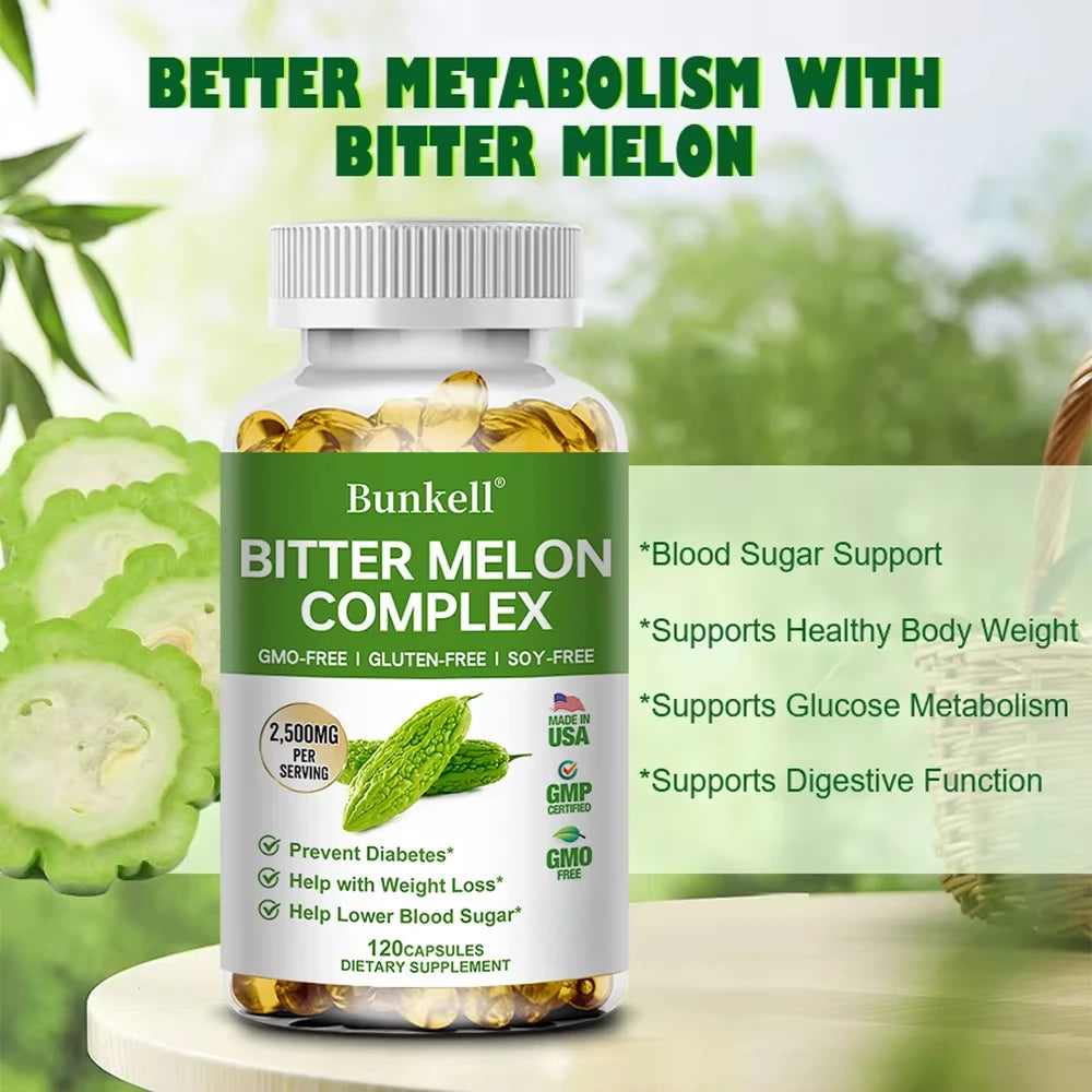 Bitter Melon Extract - Helps balance blood sugar and blood lipids, promotes overall metabolic health, weight management,
