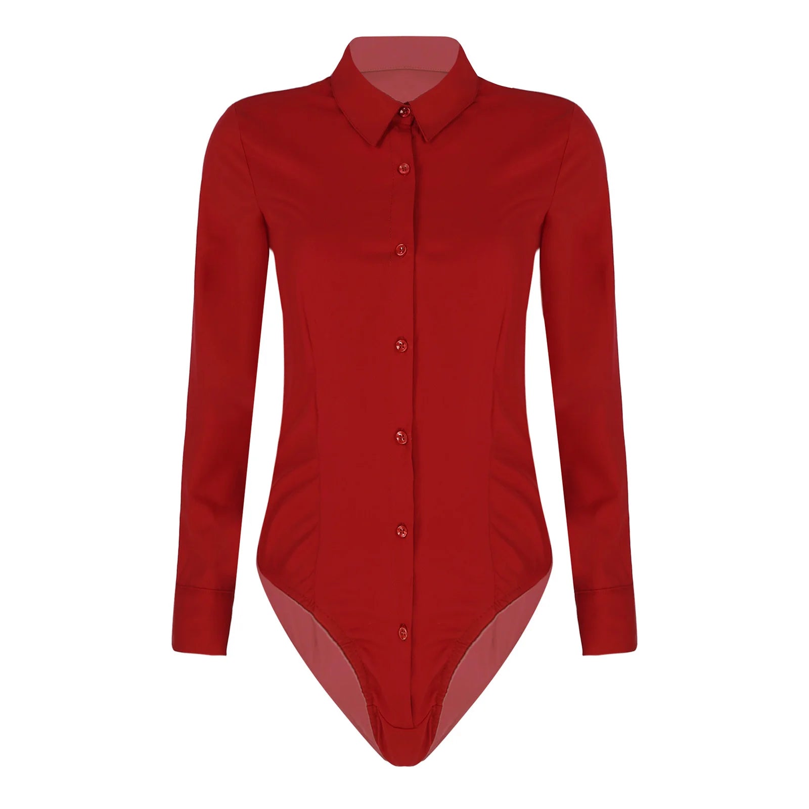 Women Office Lady Work White Bodysuit Long Sleeve OL Shirt Leotard Women's Clothing Female Turn Down Collar Tops Body Blouse