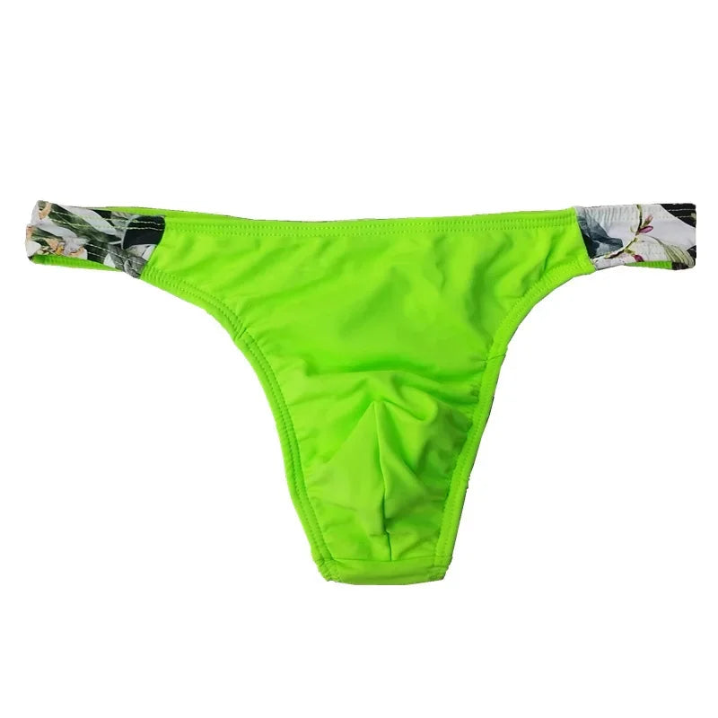 Men's Swimming Trunks with Push Pad Low Waist Bikini Panties Solid Sexy Swimsuit Quick-Drying Swimming Shorts Beach Swim Surf