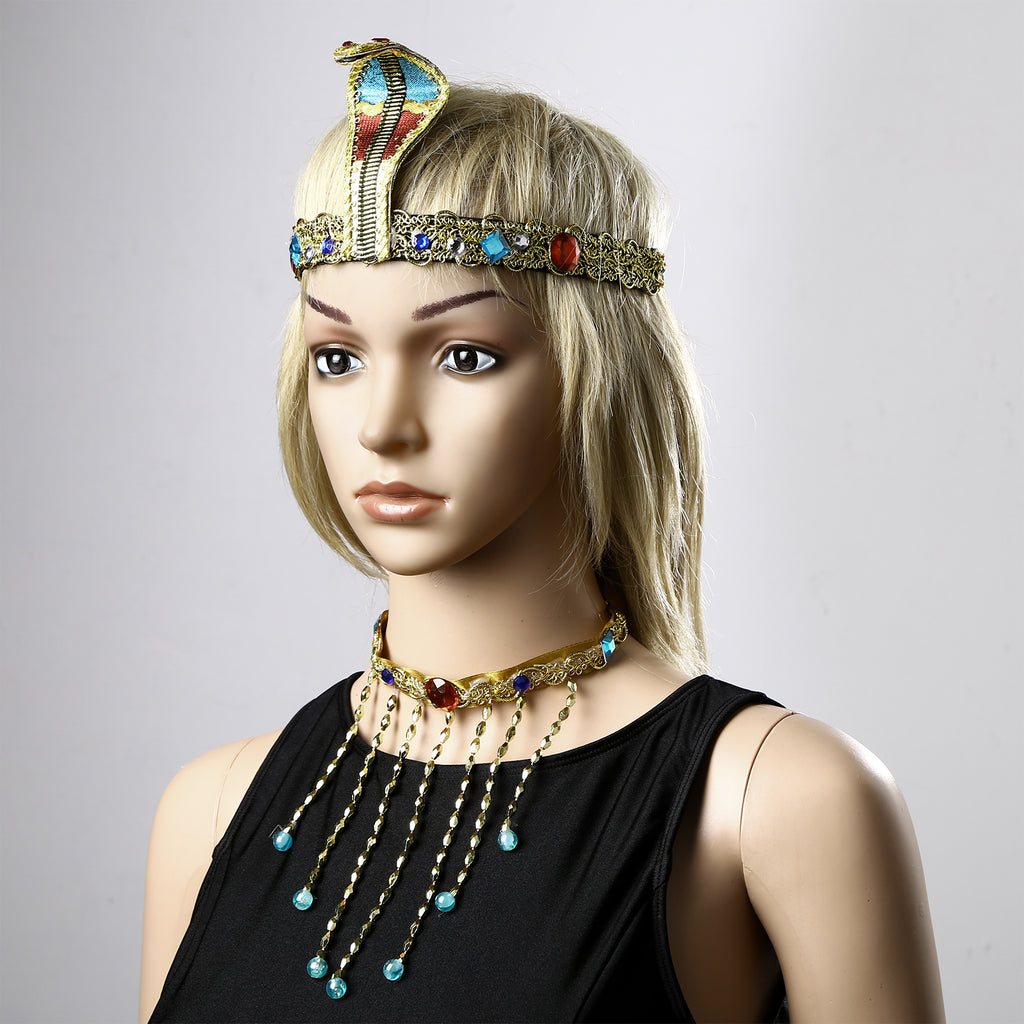 Halloween Costumes Ancient Pharaoh Egypt King Egyptian Cleopatra Queen Costume Accessories Priest Cosplay Clothing for Men Wome