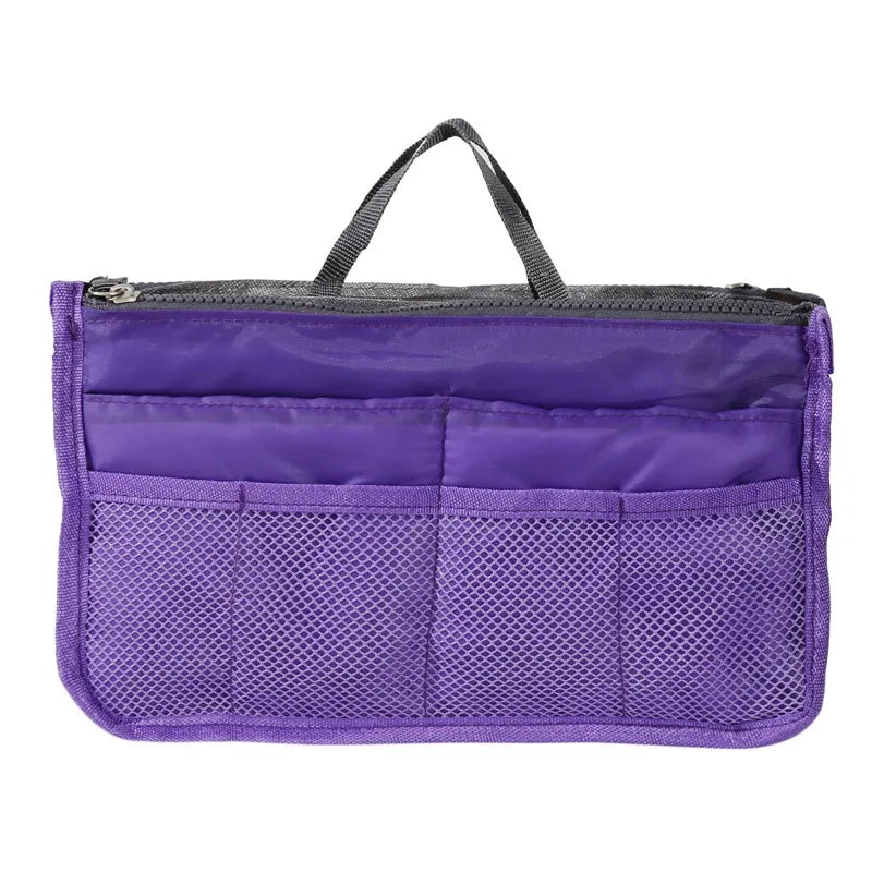 Organizer Insert Bag Women Nylon Travel Insert Organizer Handbag Purse Large Liner Lady Makeup Cosmetic Bag Cheap Female Tote