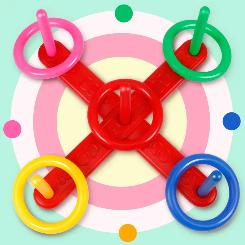 Encourage outdoor play 1 Set Hoop Ring Toss Game Durable and fun this plastic game includes a ferrule and is perfect for Toy
