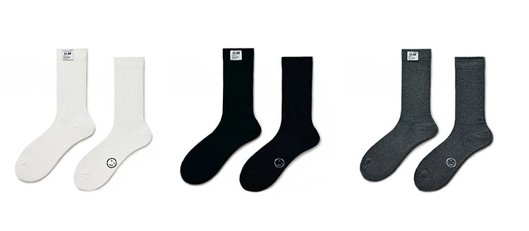 Socks For Men Calcetines Business Socks Crew Meias Basketball Solid Man Socks Cotton Sweat Absorption Sport Men Sock Football