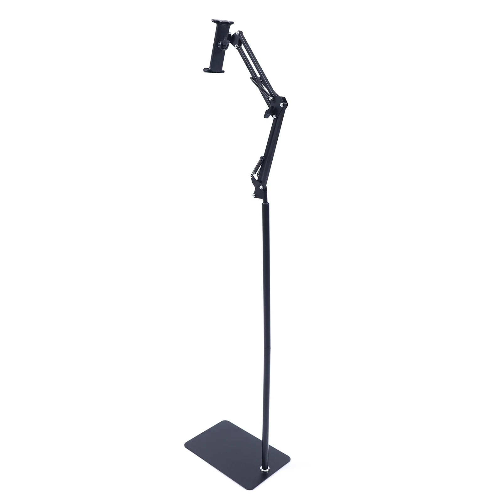 360° Tablet Floor Stand Floor Standing Mobile Phone Holder Tripod Stand Rotating Mount Height Adjustable