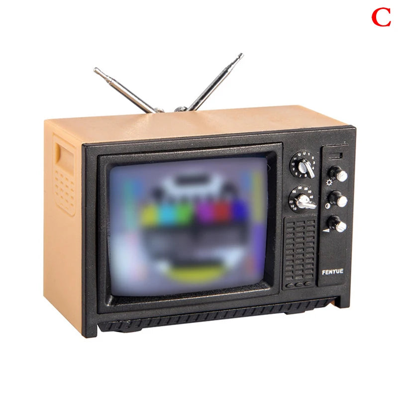 Dollhouse Audio TV Ornament in 1/12 Scale, Miniature Living Room Decor for Doll’s House, Micro Scene Toys