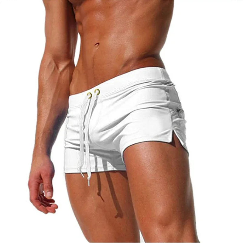Mens Trunks Boxer Swimming Fashion Back Pocket Design Beach Pants Breathable Beach Shorts for Men