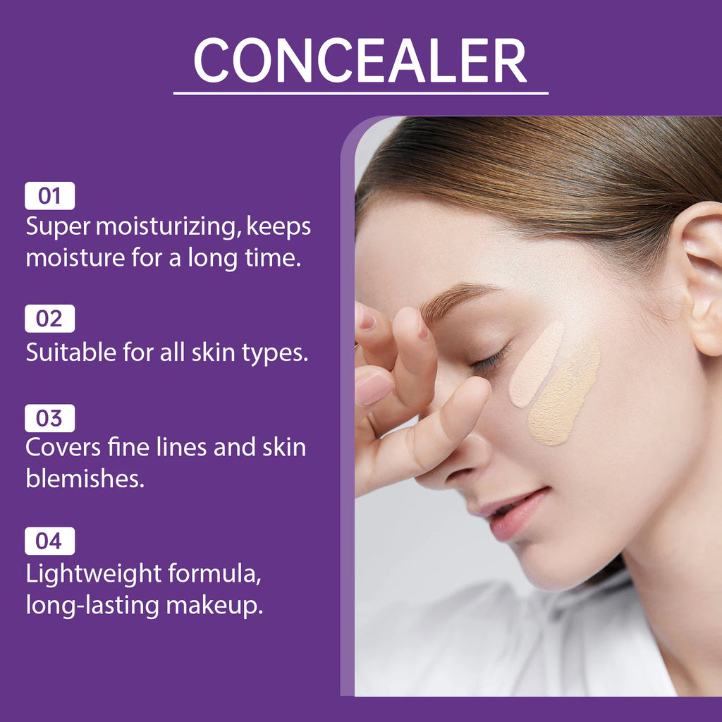 Concealer Improve Skin Elasticity Brighten Complexion Not Easy Remove Makeup Moisturizing Liquid Lightweight Dark Circle Blemish
