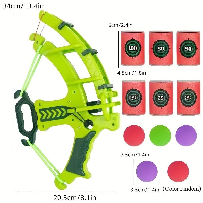 1 set of toys suitable for indoor and outdoor activities, including sports, jumping, cartoon dart board, throwing sticky balls