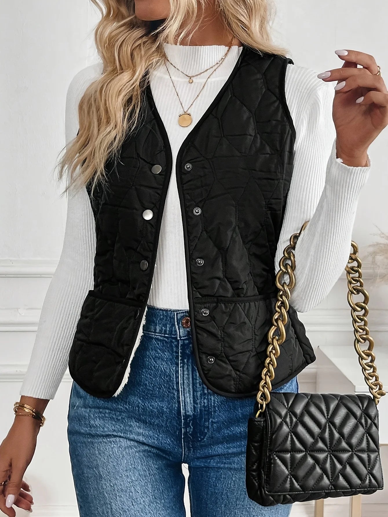 Women's Warm Lined Jacket, Winter Clothing Women's Vest