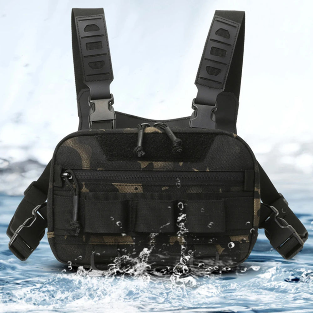 Fishing Chest Bag Men's Tactical Bags Waterproof Molle Nylon Climbing Camping Backpacks Outdoor Travel Vest Backpack Fanny Pack