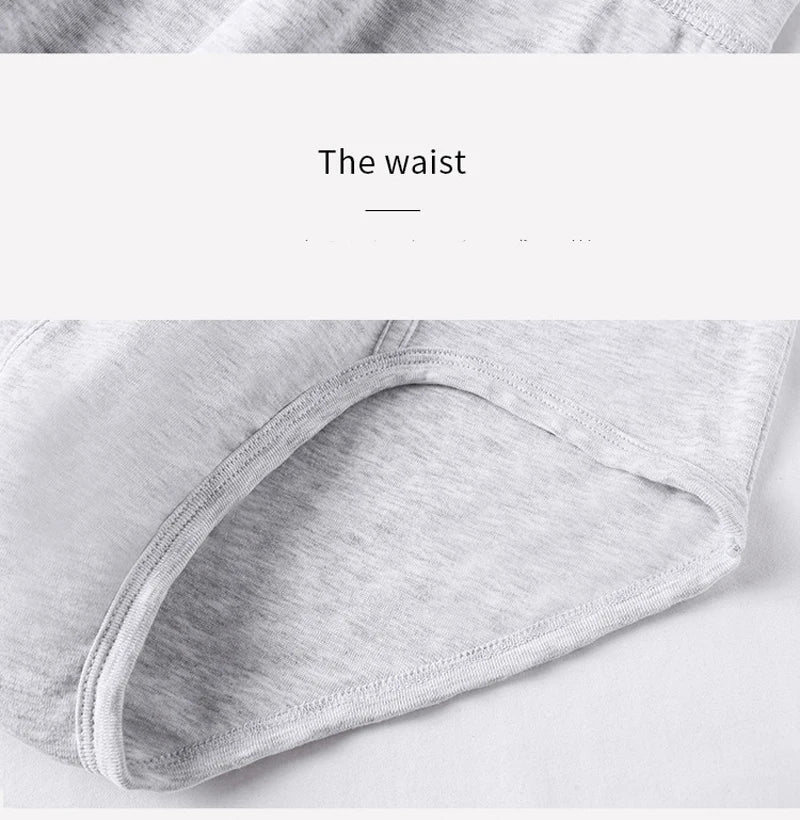 Men's Briefs Sexy Underwear Men 100%Cotton Soft Underpants Comfortable Solid Panties Male High Waist Breathable Underwear Cuecas