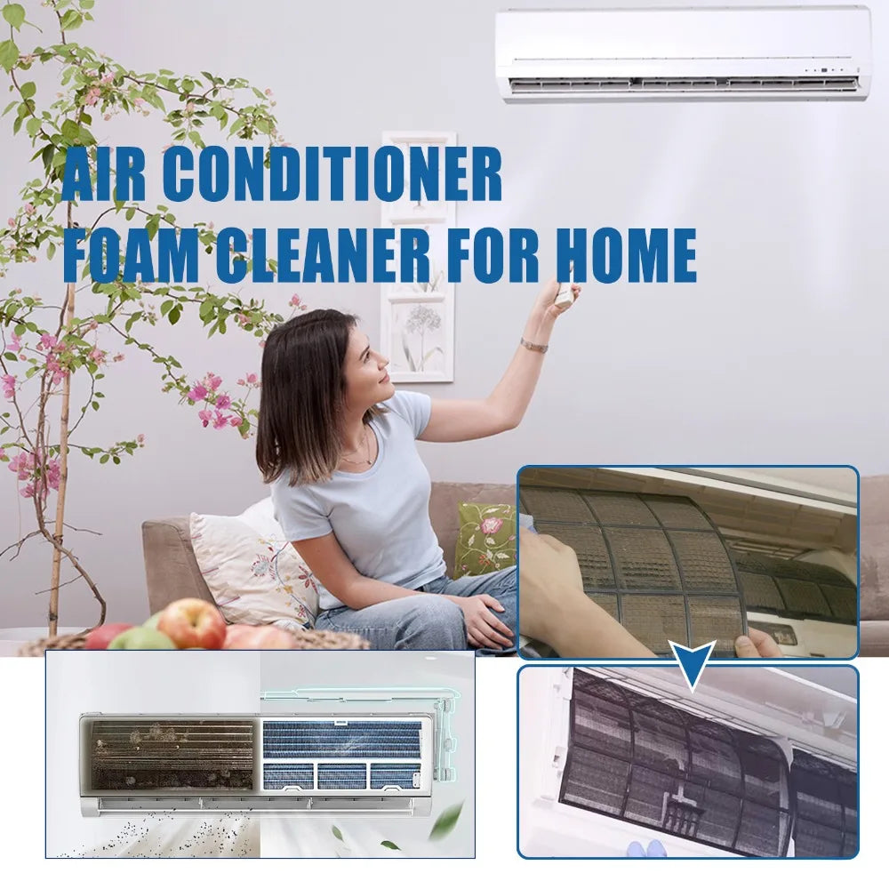 Air Conditioner Cleaning Spray Household Cleaning Products Deodorizer Radiator Cleaner Fan Cleaner Multi-Purpose Foam Cleaner