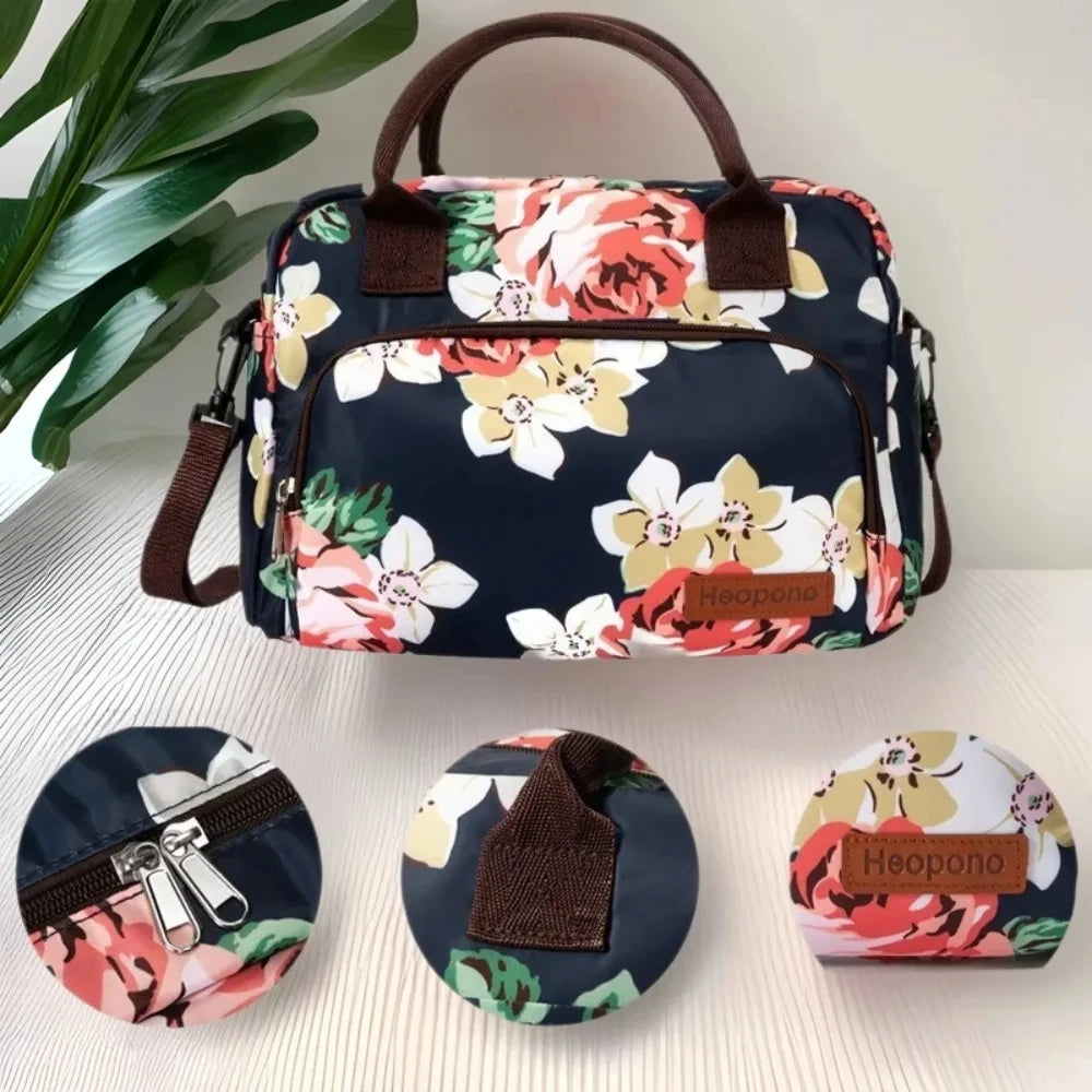 Oxford Cloth Thermal Bag Portable Large Capacity Cross-body Portable Lunch Box Bag Cooler Bag Lunch Bags for Women ,kids