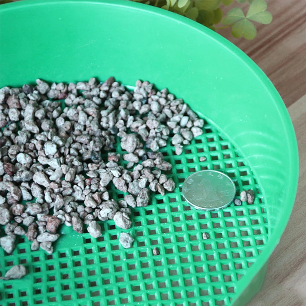 Garden Soil Filter Home Garden Tool Plastic Garden Sieve Sifting Tool Fine Mesh Soil Sieve For Soil Stone Mesh Gardening