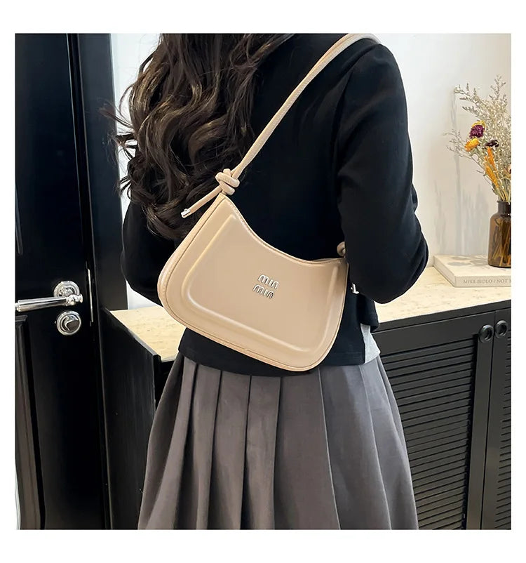 Korean style fashion niche women's crescent bag 2025 autumn new handbag, high-end multifunctional crossbody bag shoulder bag
