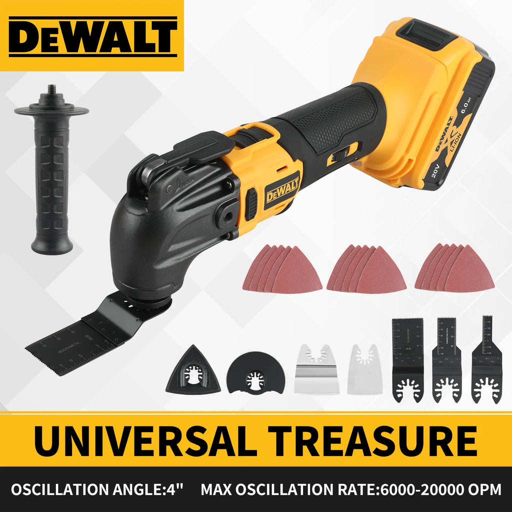 DEWALT 20V Cordless Oscillating Tool 3.2° Angle 6-Speed for Multi-Material Trimming/Cutting in Workshop & Home Renovation Tasks