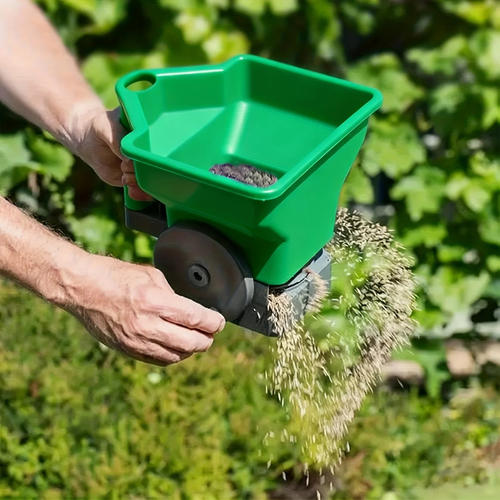 Gardening Seed Spreader Manual Seeder,Portable Garden Fertiliser Spreader, Hands Crank Planting Tool for Outdoor Yard