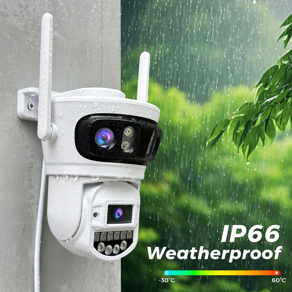15MP HD Three Lens PTZ IP Camera Outdoor Three Screen WiFi Security Camera Auto Tracking 4K Dual Lens Wirelss CCTV Camera O-KAM