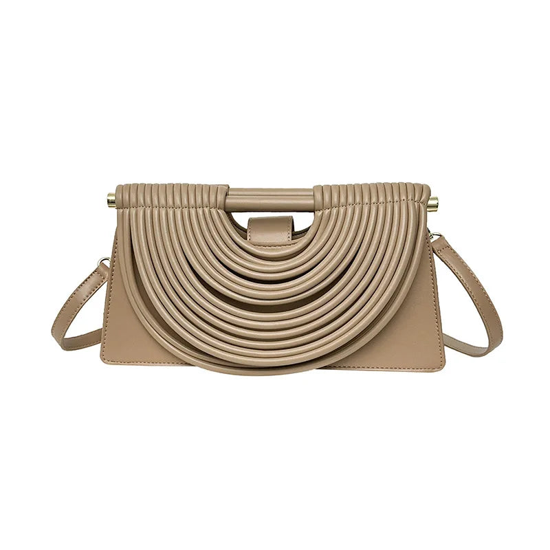 Luxury Evening Handbag For Women Golden Noodle Knot Design Dinner Party Clutch Bag Luxury Designer Square Crossbody Bags