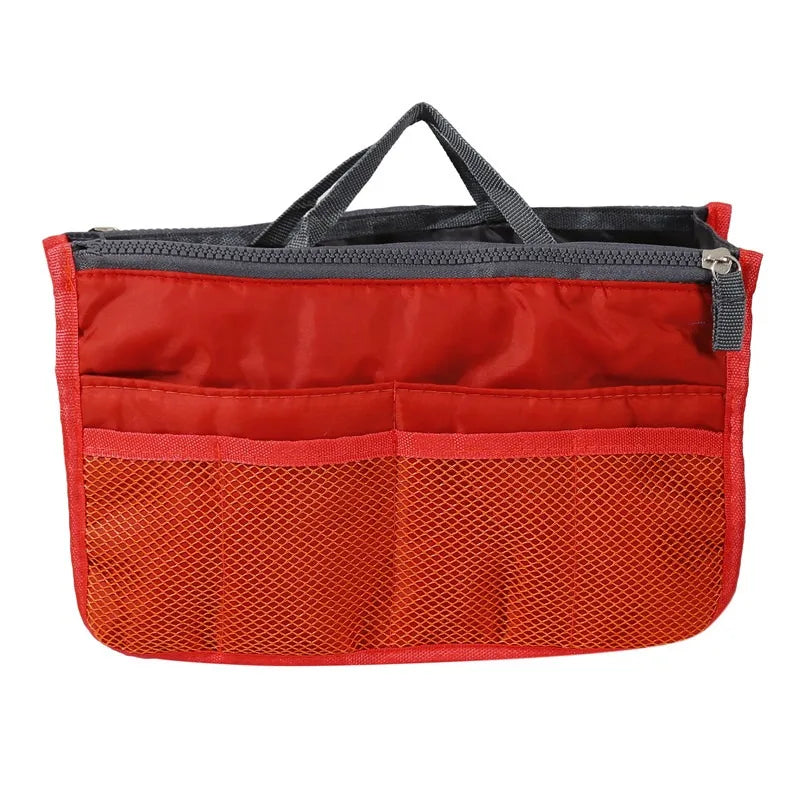 Organizer Insert Bag Women Nylon Travel Insert Organizer Handbag Purse Large Liner Lady Makeup Cosmetic Bag Cheap Female Tote